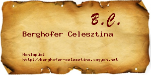 Berghofer Celesztina névjegykártya
